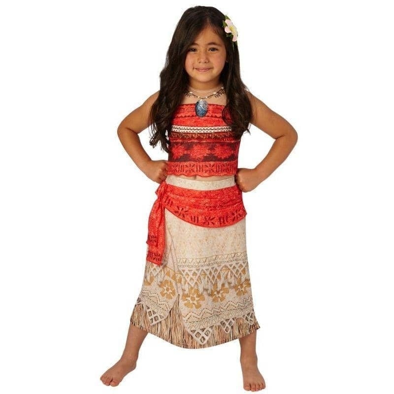 Costumes Australia Girls Official Disney Deluxe Moana Hawaiian Polynesian Film Book Day Week Fancy Dress Costume Outfit_1