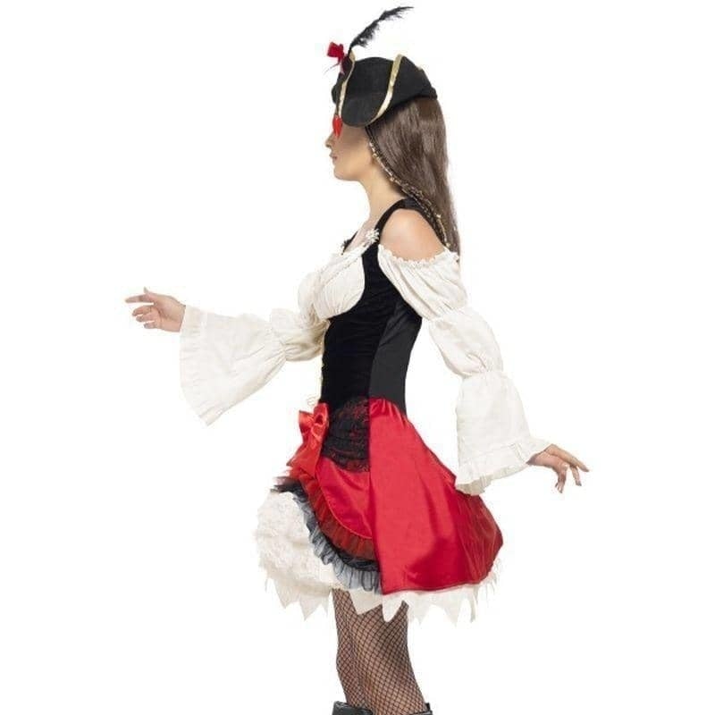 Costumes Australia Glamorous Lady Pirate Costume Adult White Black Red_2