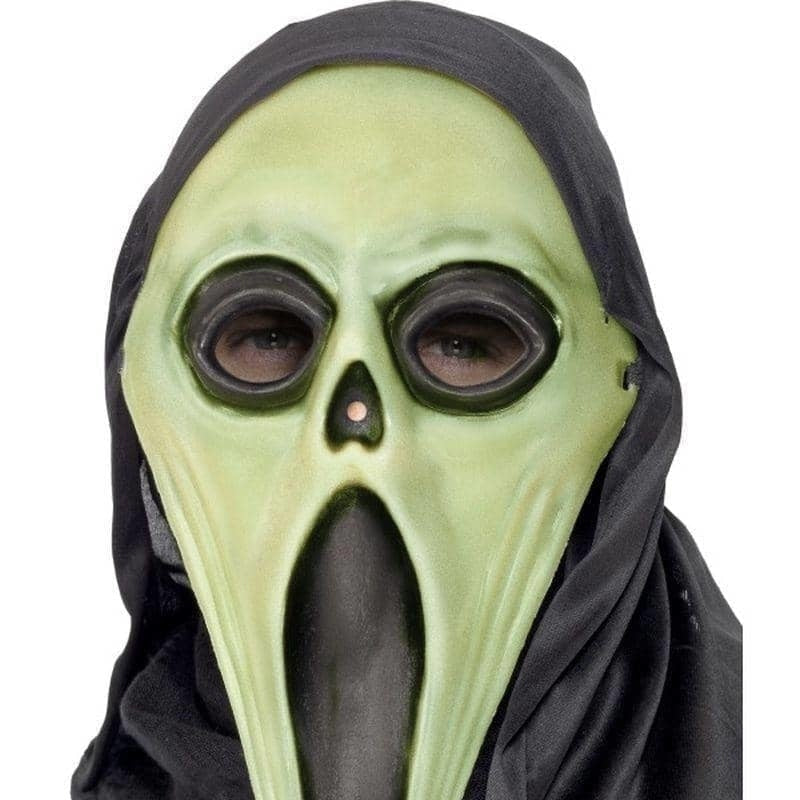 Costumes Australia Glow In The Dark Screamer Mask Adult White_1