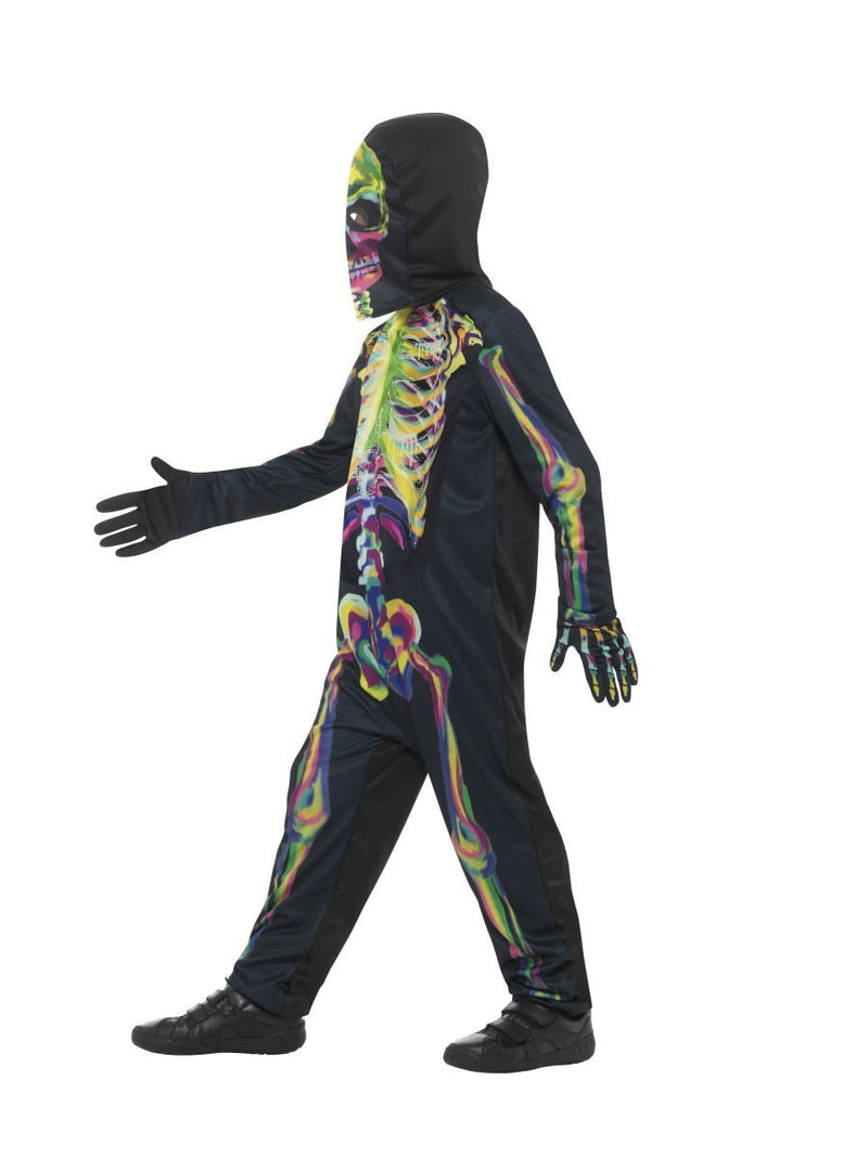 Costumes Australia Glow In The Dark Skeleton Costume Kids Multi Coloured Jumpsuit_3