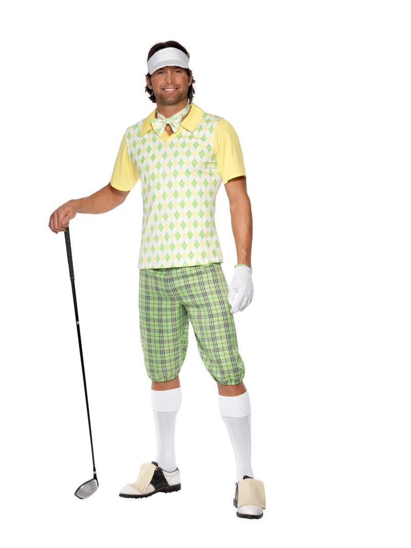 Costumes Australia Gone Golfing Costume Green Shorts Top Visor Bow Tie Glove_4