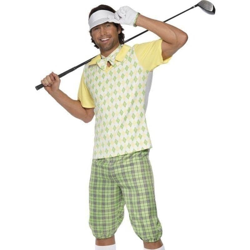 Costumes Australia Gone Golfing Costume Green Shorts Top Visor Bow Tie Glove_1