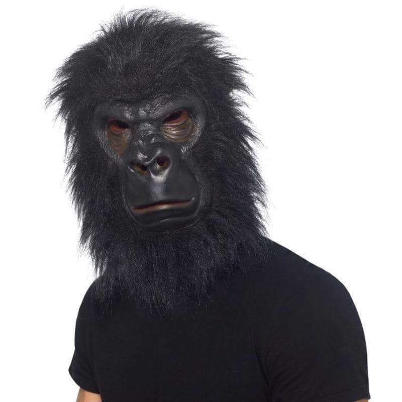 Costumes Australia Gorilla Mask Adult Black Hair Latex_1