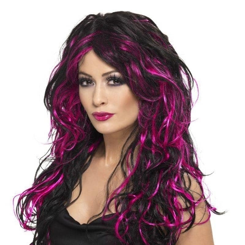 Costumes Australia Gothic Bride Wig Adult Pink_1