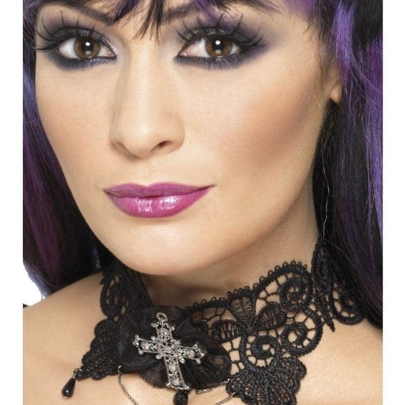 Costumes Australia Gothic Lace Choker Adult Black_1