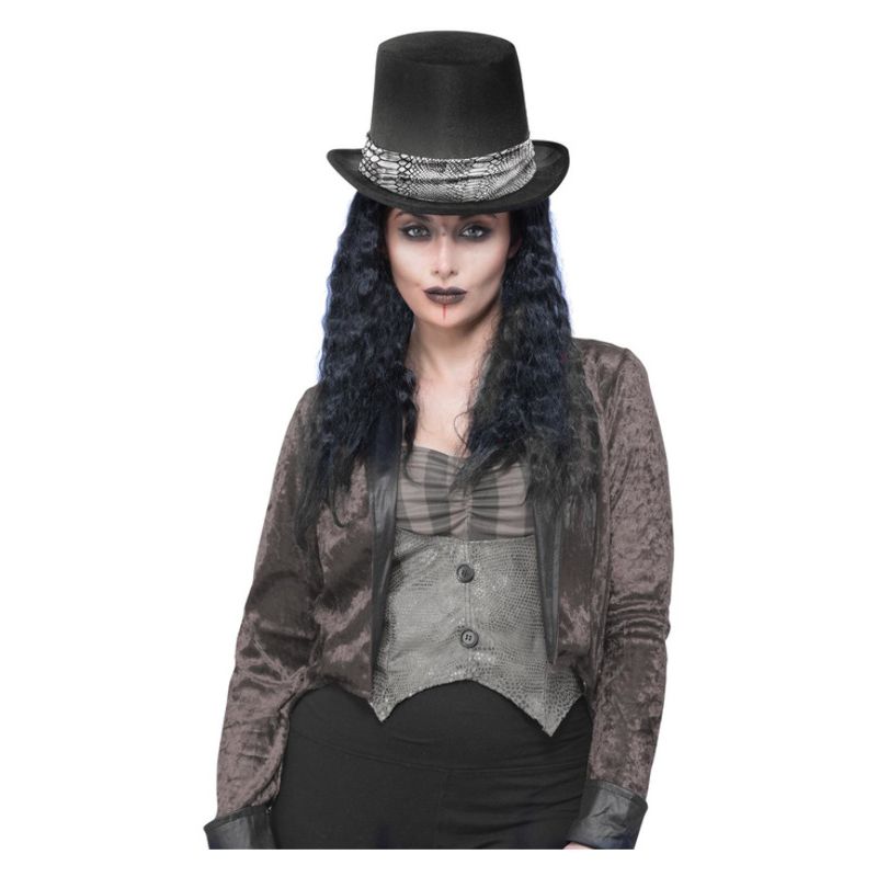 Costumes Australia Gothic Rocker Top Hat Adult Black Brown_1