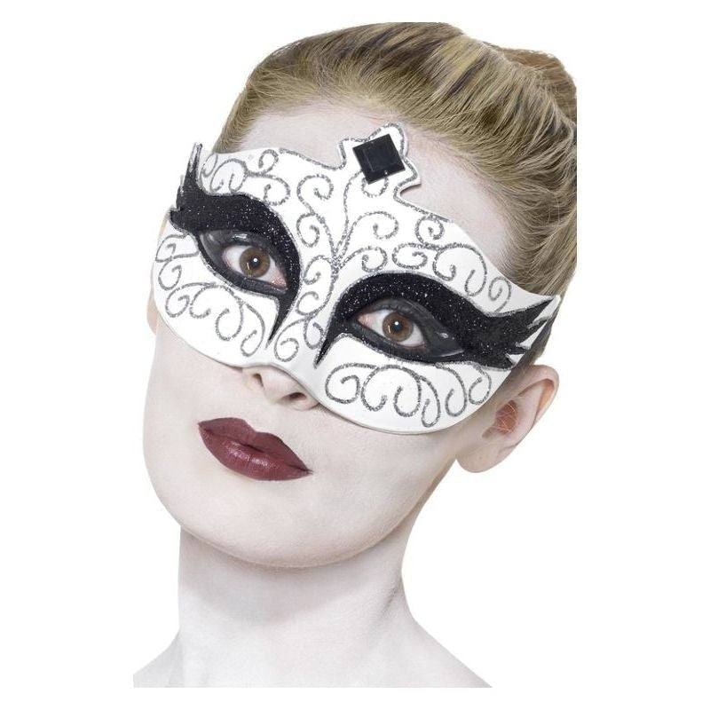 Costumes Australia Size Chart Gothic Swan Eyemask Adult White