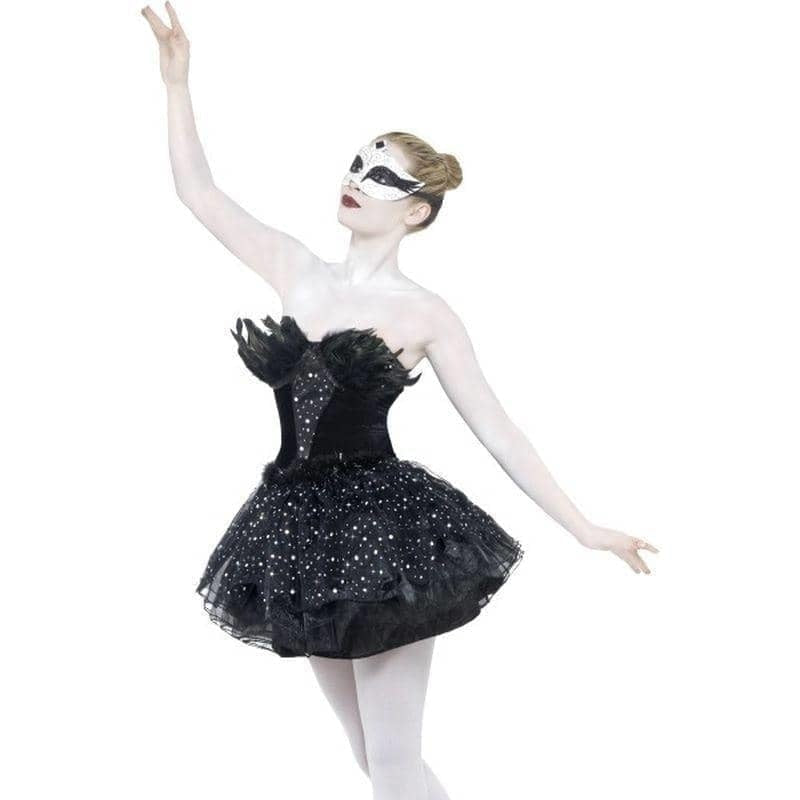 Costumes Australia Gothic Swan Masquerade Costume Adult Black_1