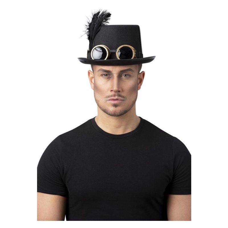 Costumes Australia Gothic Victorian Steampunk Top Hat Adult Brown_1