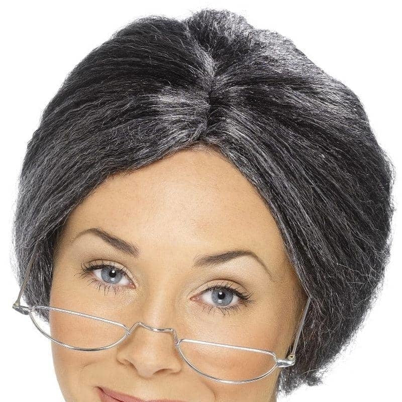 Costumes Australia Granny Bun Wig Adult Grey_1