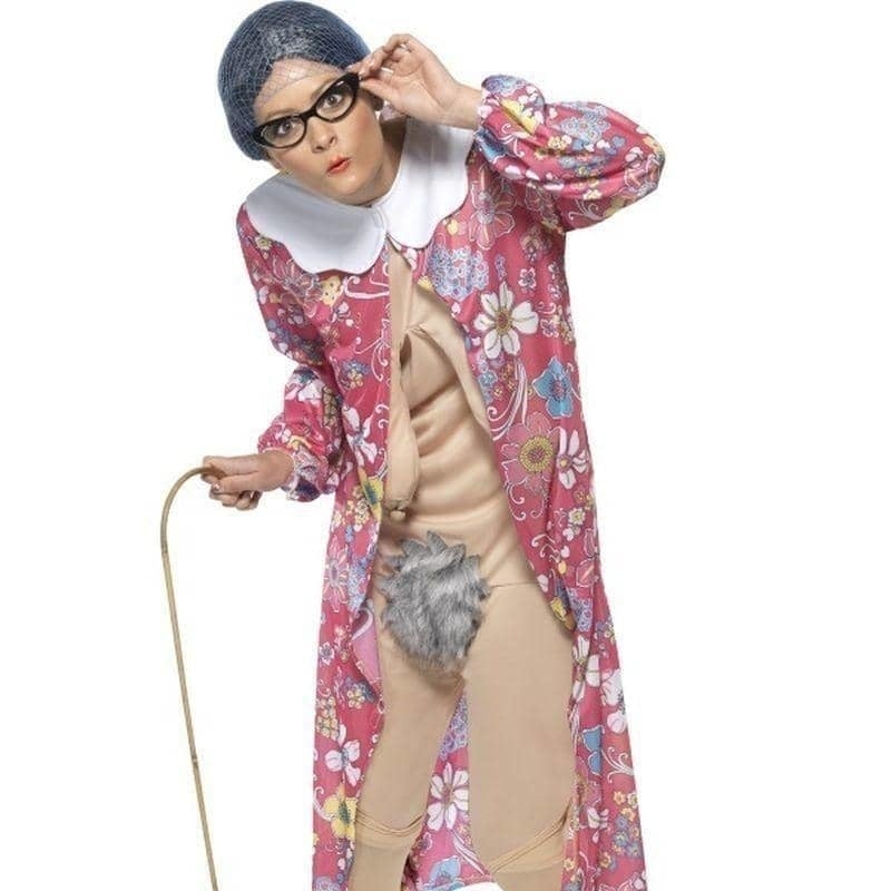 Costumes Australia Gravity Granny Costume Adult Pink Bodysuit_2