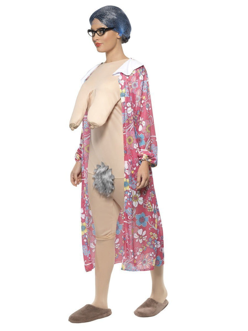 Costumes Australia Gravity Granny Costume Adult Pink Bodysuit_3