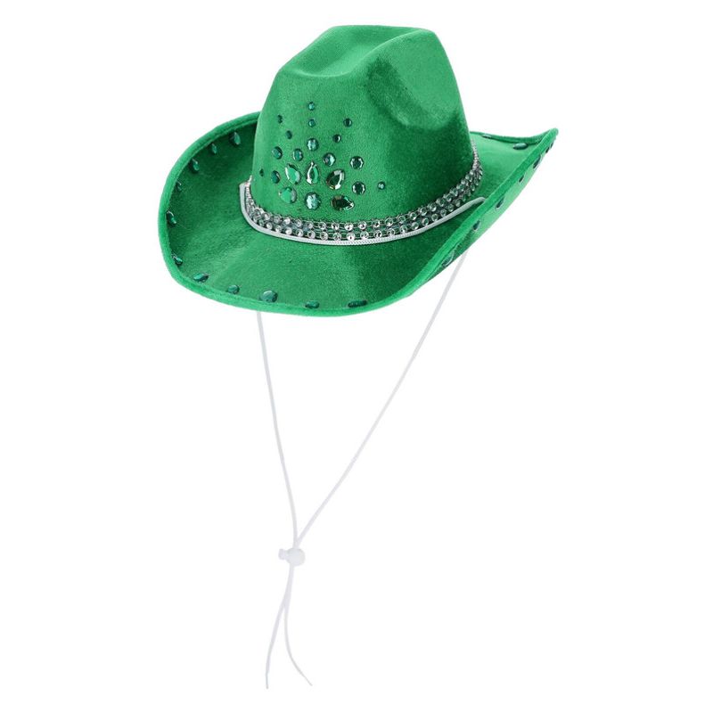 Costumes Australia Green Rhinestone Cowboy Hat Adult_1