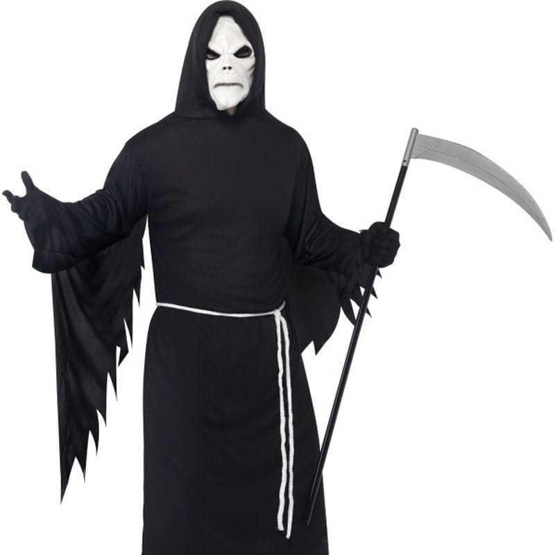 Costumes Australia Grim Reaper Costume Adult Black White_1