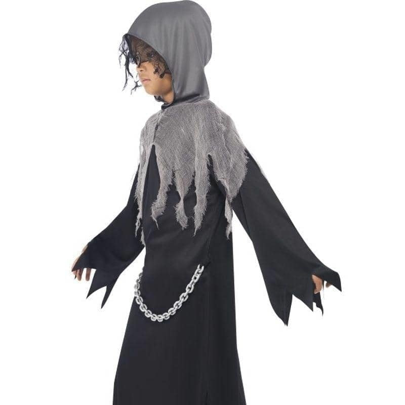 Costumes Australia Grim Reaper Costume Kids Black Grey_2