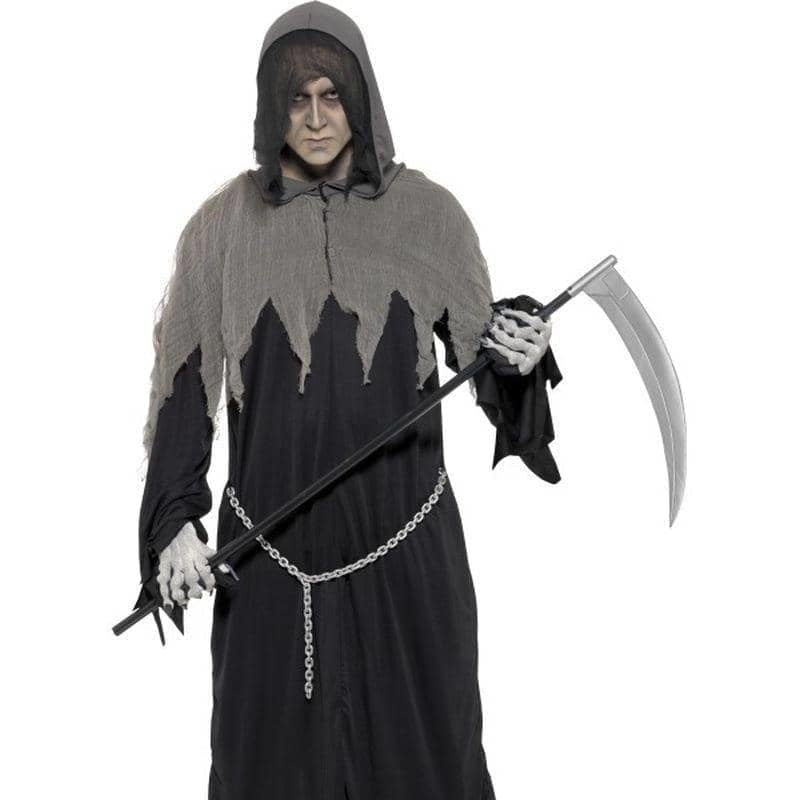 Costumes Australia Grim Reaper Robe Costume Adult Black_1