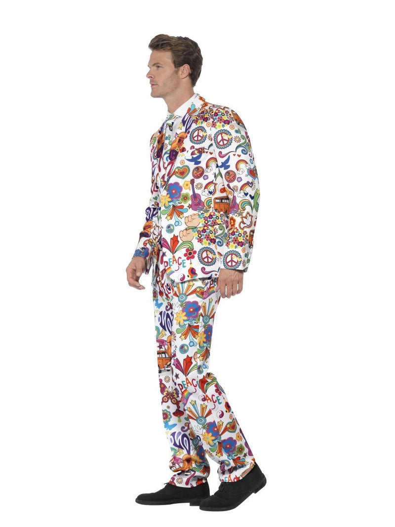 Costumes Australia Groovy Suit Adult Stand Out Multi Coloured Jacket Trousers Tie_2