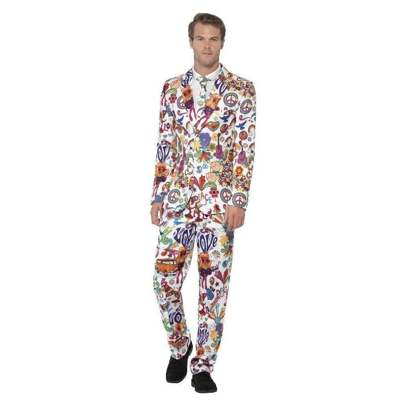 Costumes Australia Groovy Suit Adult Stand Out Multi Coloured Jacket Trousers Tie_1