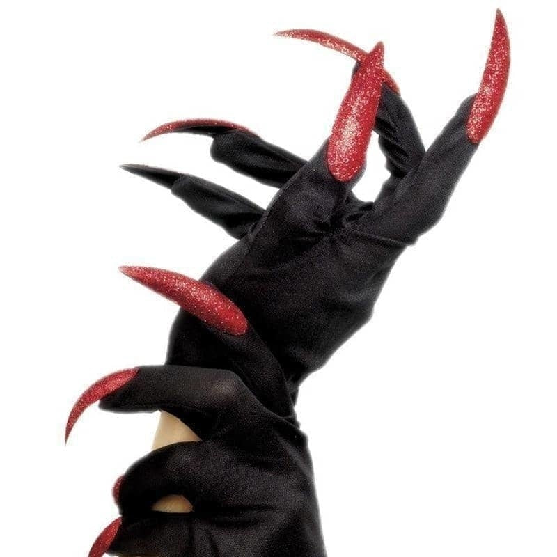 Costumes Australia Halloween Gloves Adult Black_1