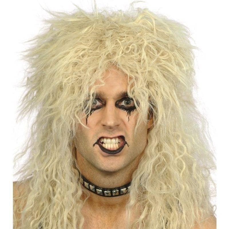 Costumes Australia Hard Rocker Wig Adult Blonde 80s Crazy_1