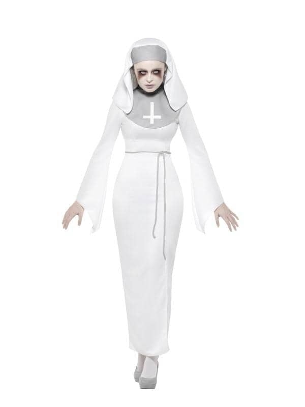 Costumes Australia Haunted Asylum Nun Costume Adult White_1