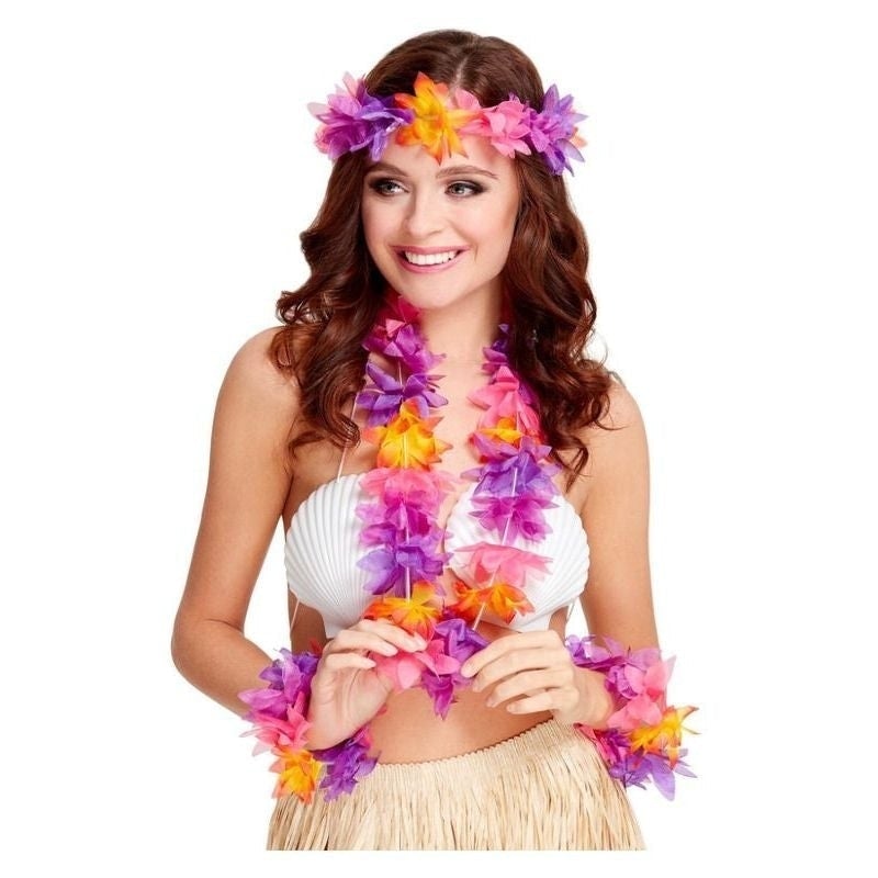 Costumes Australia Size Chart Hawaiian 4 Piece Set Adult Multi