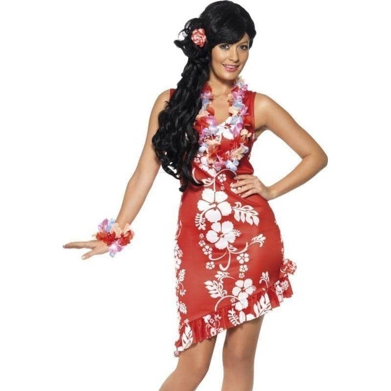 Costumes Australia Hawaiian Beauty Costume Adult Red White_1