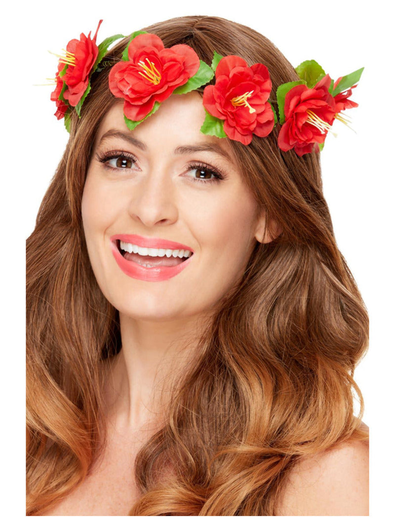 Costumes Australia Size Chart Hawaiian Flower Crown Red Costume Accessory