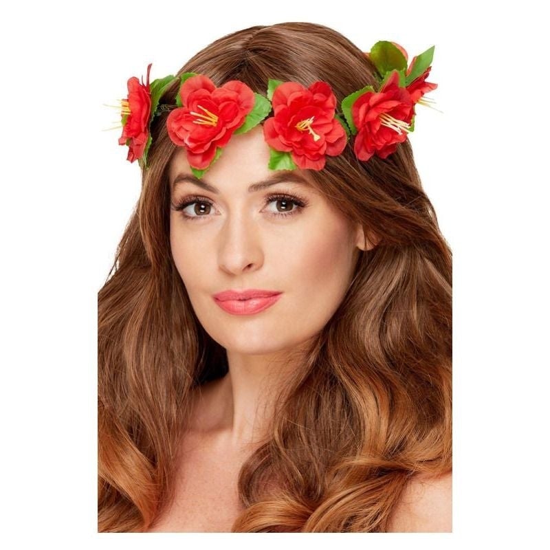 Costumes Australia Hawaiian Flower Crown Red Costume Accessory_1