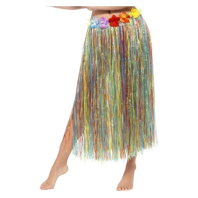 Costumes Australia Hawaiian Hula Skirt With Flowers Adult Multi Coloured_2