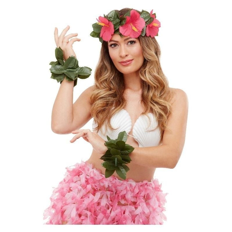 Costumes Australia Hawaiian Luau Tiki Kit Green And Pink_1