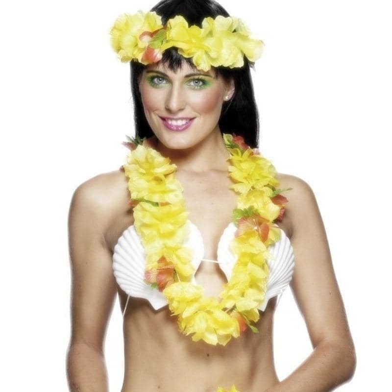 Costumes Australia Hawaiian Set Adult Yellow_1