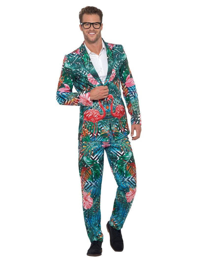 Costumes Australia Hawaiian Tropical Flamingo Suit Adult Green_4