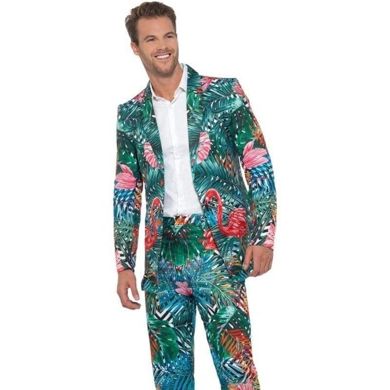 Costumes Australia Hawaiian Tropical Flamingo Suit Adult Green_1