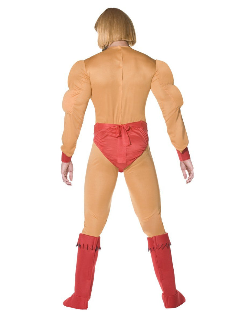 Costumes Australia He Man Muscle Costume Adult Jumpsuit Orange Red Silver_3