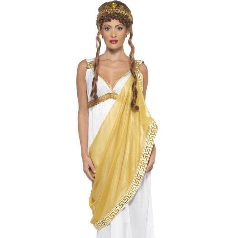 Costumes Australia Helen of Troy Costume Adult White Yelllow Dress Tiara_1