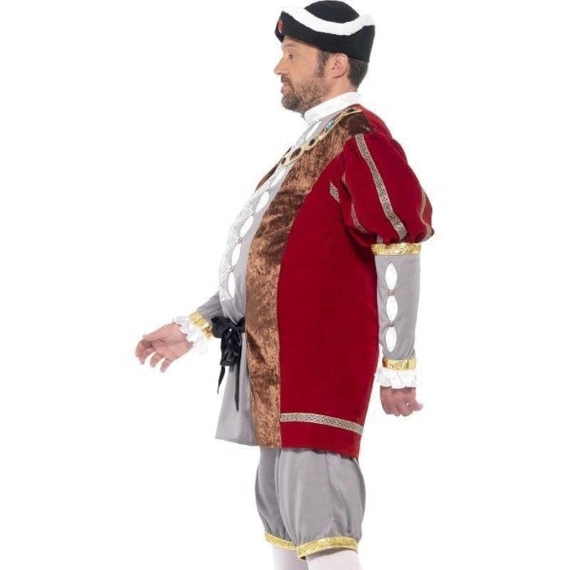 Costumes Australia Henry VIII Deluxe Costume Adult Red Grey Jacket Pantaloons_3