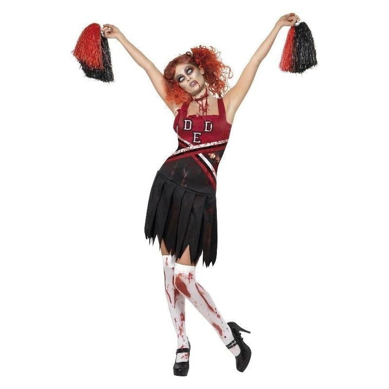 Costumes Australia High School Horror Cheerleader Costume Adult Red Black_4