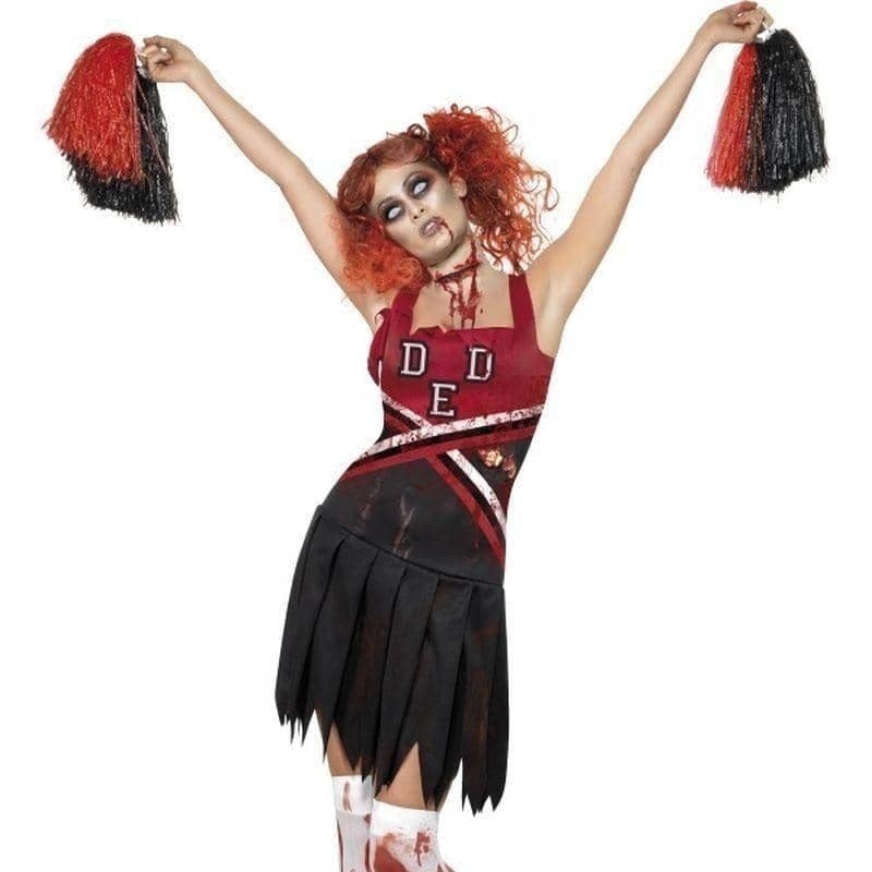 Costumes Australia High School Horror Cheerleader Costume Adult Red Black_1