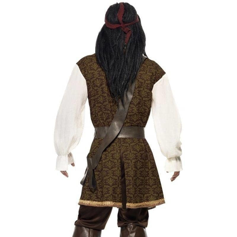 Costumes Australia High Seas Pirate Costume Adult Jack Sparrow Brown_2