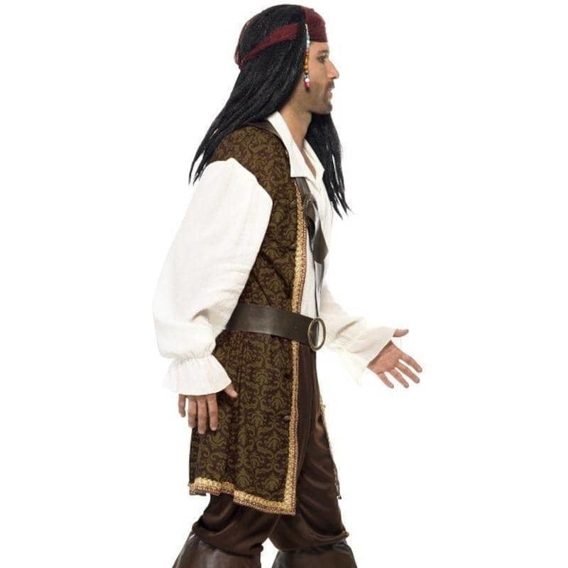 Costumes Australia High Seas Pirate Costume Adult Jack Sparrow Brown_3