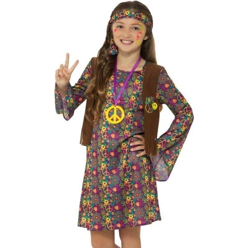 Costumes Australia Hippie Girl Costume With Dress Child Multi_1