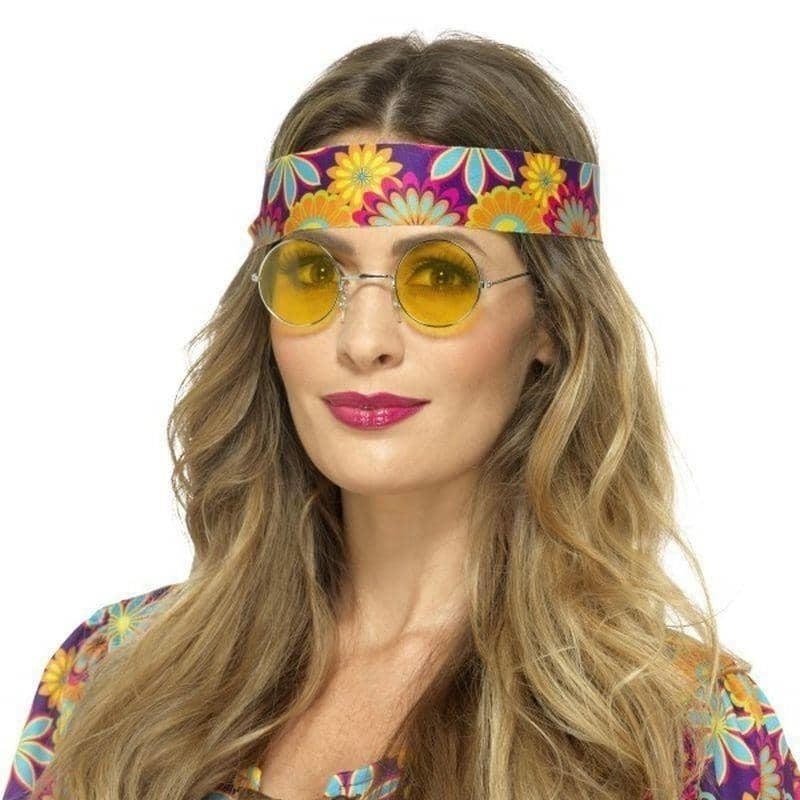 Costumes Australia Hippie Specs Adult Yellow_1