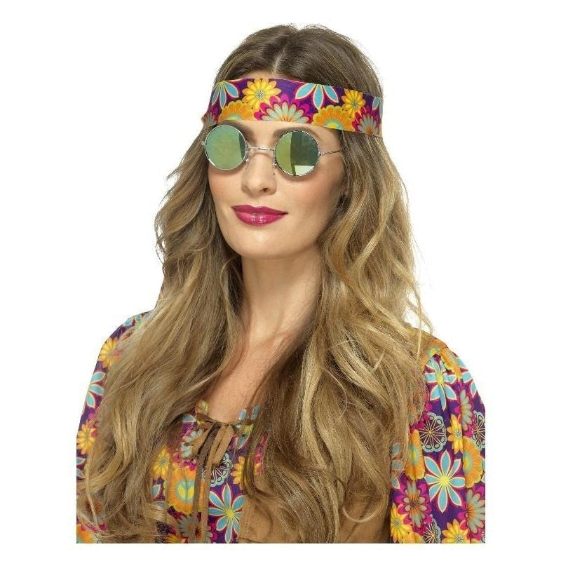 Costumes Australia Size Chart Hippie Specs Mirrored Adult Green Black