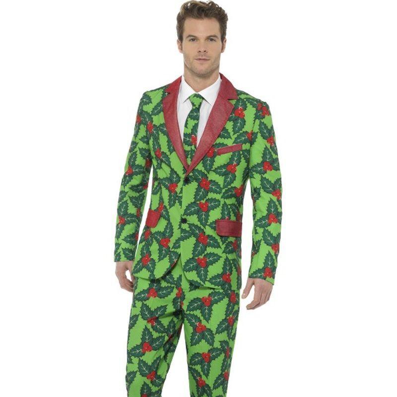 Costumes Australia Holly Berry Suit Adult Red Green_1