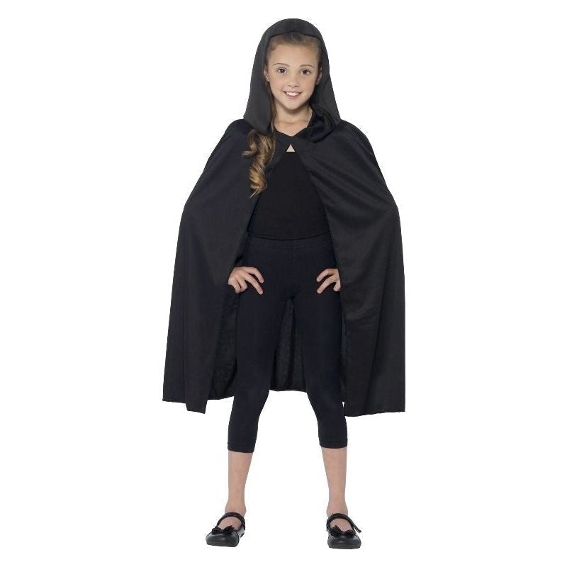 Costumes Australia Size Chart Hooded Cape Kids Black