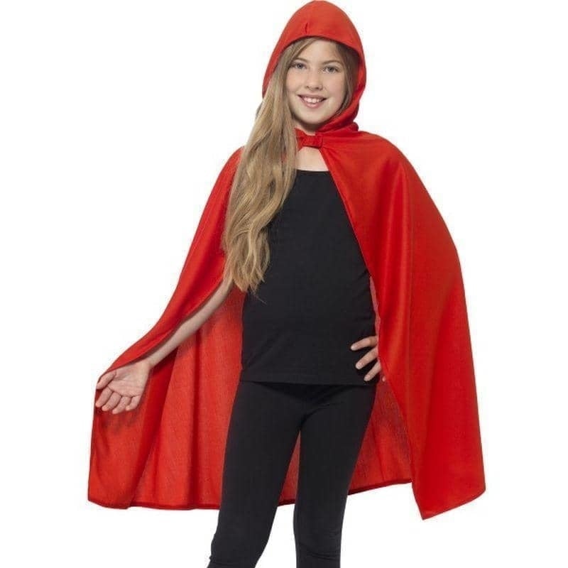 Costumes Australia Hooded Cape Kids Red_1