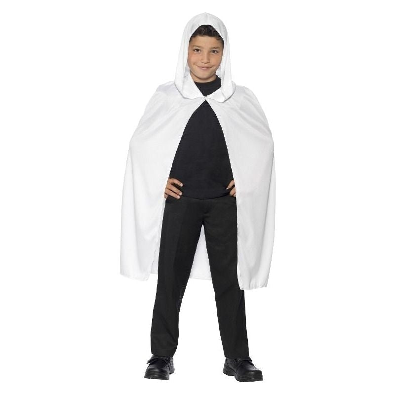 Costumes Australia Size Chart Hooded Cape Kids White