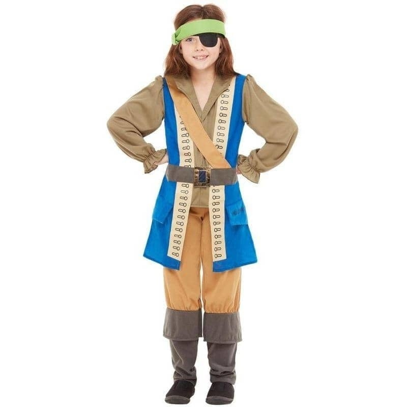 Costumes Australia Horrible Histories Pirate Captain Costume Child Blue_1