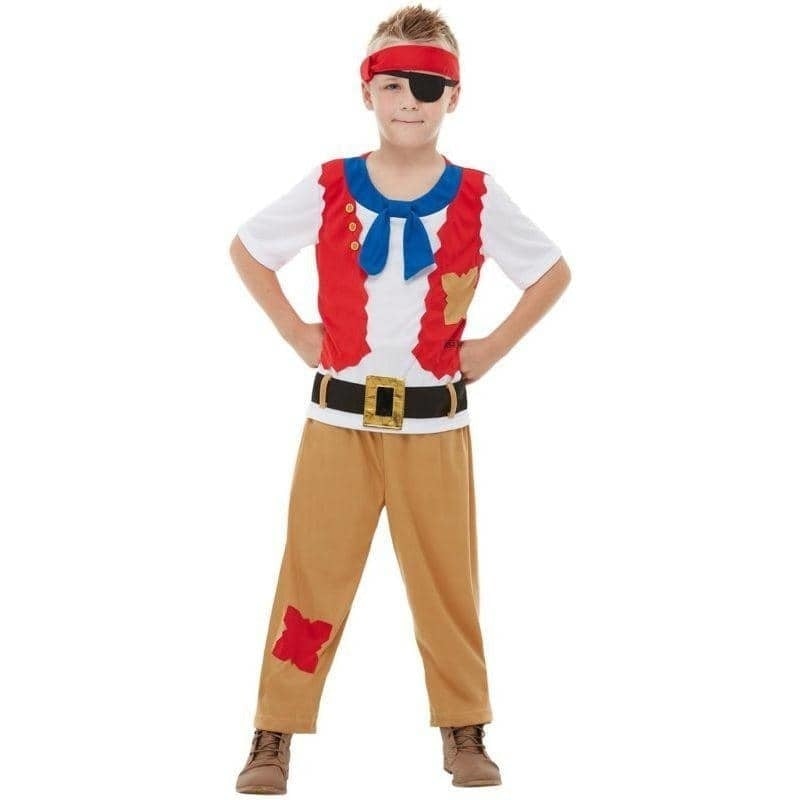 Costumes Australia Horrible Histories Pirate Crew Costume Child Red_1